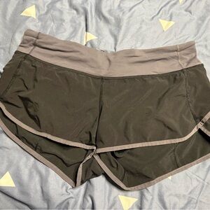 Lululemon Run Speed Black and Gray Shorts